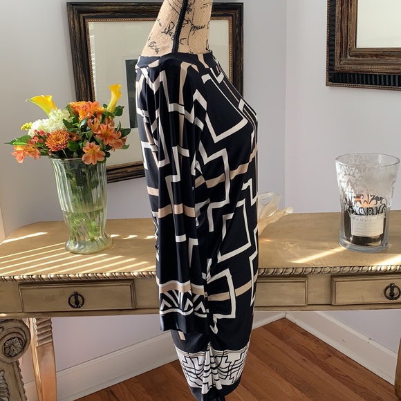 ANALILI New NWT designer black tan fall dress S 4 - Picture 2 of 6